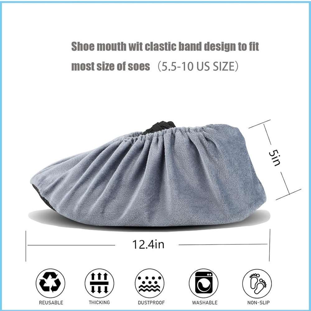 NWT 10Pairs Reusable Non Slip Shoe Covers, Premium Soft Washable 10 Colors - Picture 5 of 9